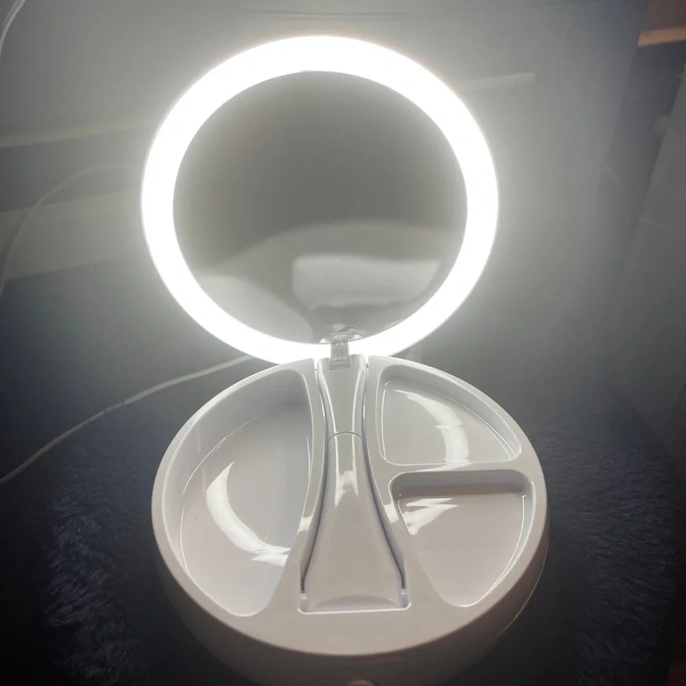 Dual purpose LED mirror tricolor lightening